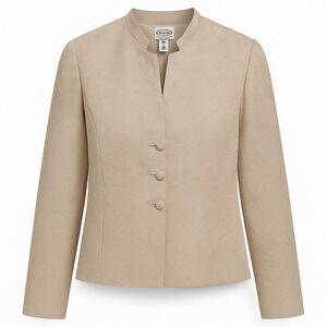 Talbots Petites Blazer Jacket Size 12 Floral Jacquard Button Front‎ Career